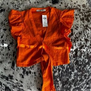 Abercrombie & Fitch Vibrant Orange Blouse